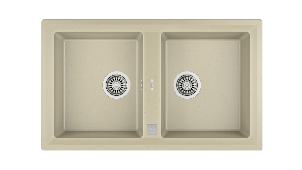 Teka STONE 90 B-TG Çift Hazneli Tegranite Tezgah üstü Granit Topasbeige Eviye - 115260004