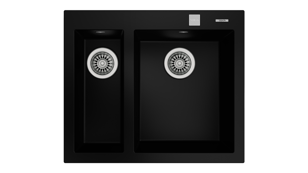 Teka FORSQUARE 590 TG 1.5 Gözlü Tezgahüstü/TezgahaSıfır / Siyah Granit Evye - 115260019