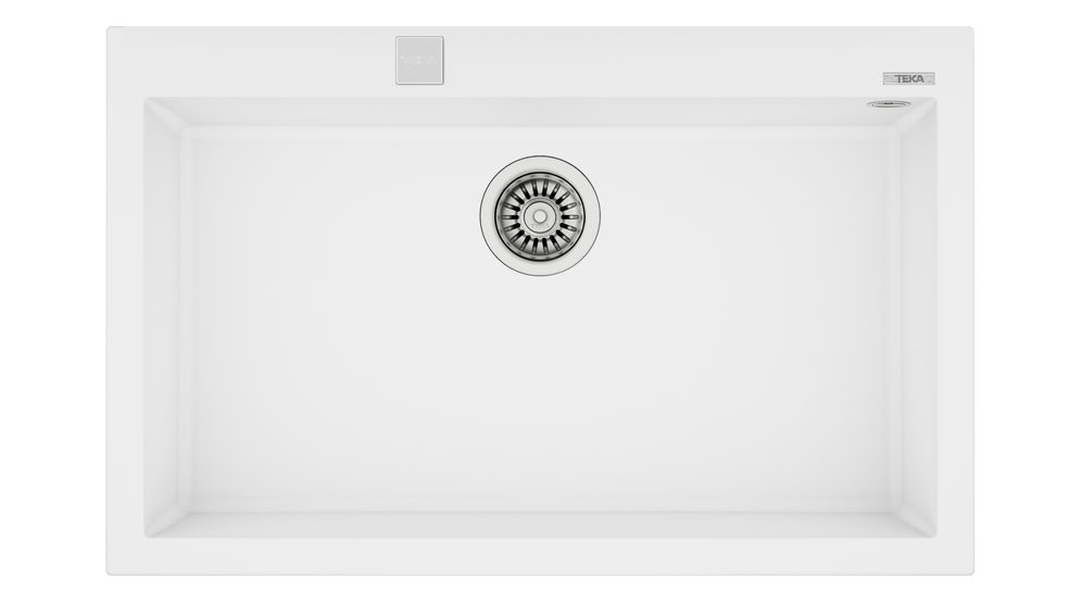 Teka FORSQUARE 72.40 TG Tek Hazneli Tezgahüstü/TezgahaSıfır White / Beyaz Granit Evye - 115230004