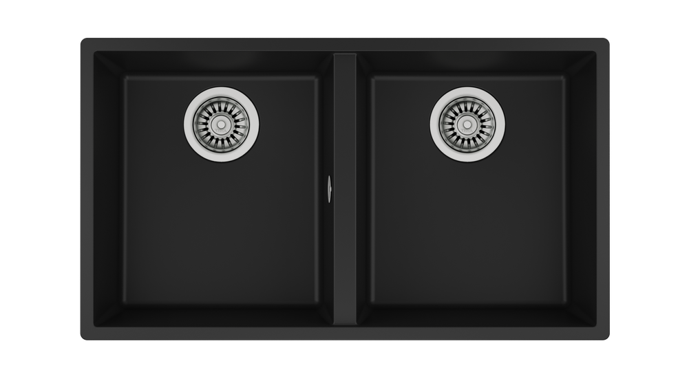 Teka SQUARE 760 TG 2 Gözlü Tezgahaltı Damlalıksız Granit Black / Siyah Eviye - 115260024