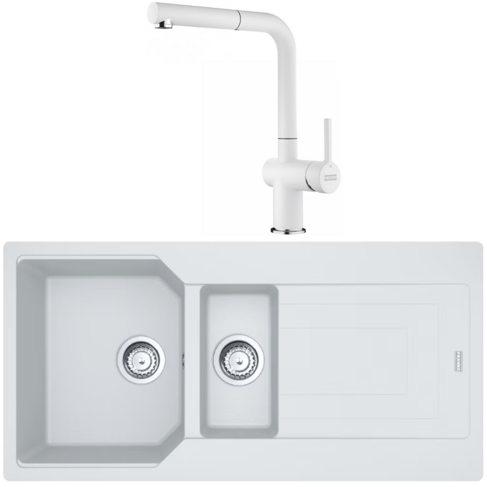 Franke Urban UBG 651-100 Granit Bianco Evye + Active Plus Bianco Armatur Kampanyası