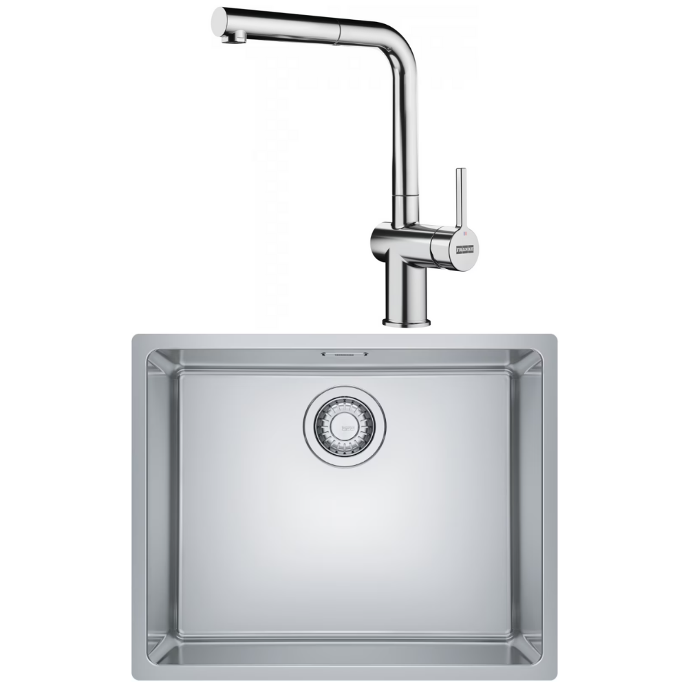 Franke Maris MRX 110-50 İnox Tezgah Altı Çelik Evye + Sirius Doccia Çelik Armatur Kampanyası