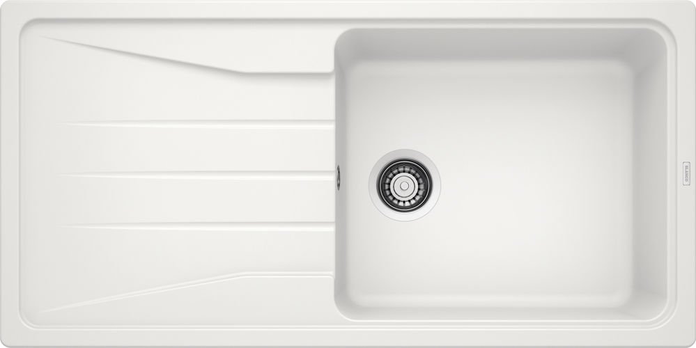 Blanco Sona XL 6 S Tezgah Üstü 1 Gözlü Her iki Yöne Kullanılabilir Beyaz Granit Evye