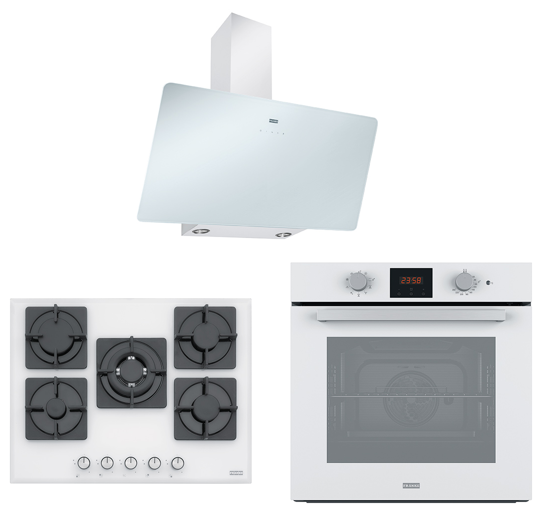 Franke Smart Linear 70 Cm Beyaz Cam 3 Lü Ankastre Set