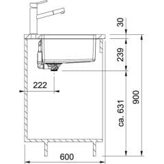 Franke Maris MRX 110-55 İnox Tezgah Altı Paslanmaz Çelik Evye - 122.0654.854