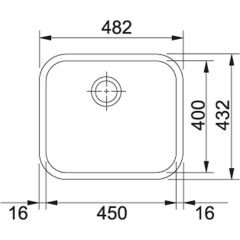 Franke Sottotop GAX 110-45 İnox Tezgah Altı Paslanmaz Çelik Evye - 122.0654.850