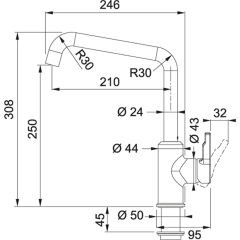 Franke Urban Spiralsiz Krom Armatür - 115.0595.062