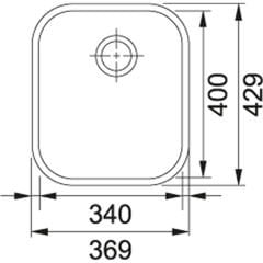 Franke Baccini AMX 110-34 İnox  Tezgah Altı Paslanmaz Çelik evye - 122.0654.849