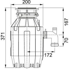 Franke TE-75   3 / 4 Beygir Güçlü  Çöp Öğütücü - 134.0500.618
