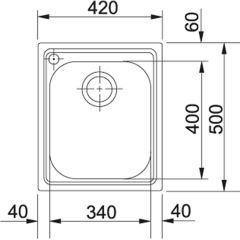 Franke Armonia AMX 610 İnox  Tezgah Üstü  Paslanmaz Çelik Evye 101.0021.601