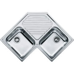 Franke Köşe PNX 621-E İnox  Tezgah Üstü Paslanmaz Çelik Köşe evye - 101.0021.585