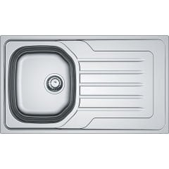 Franke Onda Line OLL 611 Dekorlu Tezgah Üstü Sağ Damlalıklı  Paslanmaz Çelik Evye - 101.0688.500