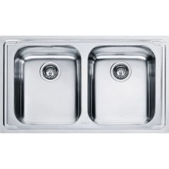 Franke Logica Line LLX 620-L İnox Tezgah Üstü 2 Gözlü Paslanmaz Çelik Evye - 101.0656.159