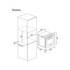 Franke Classicline FCO 86 H Krem Rustik Ankastre Fırın - 116.0696.544
