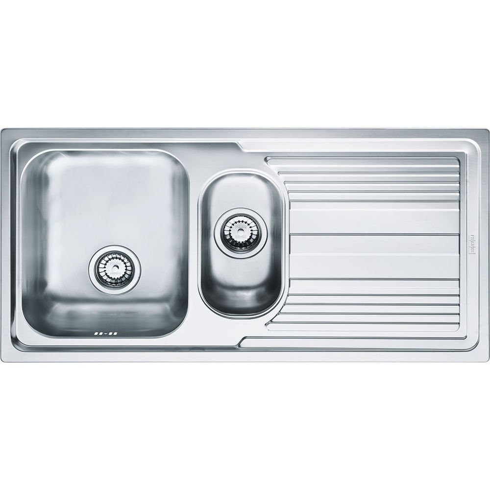 Franke Logica Line LLL 651 Dekorlu Tezgah Üstü 1.5 Gözlü Sağ Damlalıklı Çelik Evye - 101.0656.163