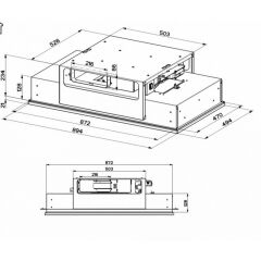 Franke Faber INSIDE UP WH KL A90 Cm Ankastre Tasarım Davlumbaz - 305.0615.740