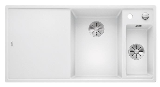 Blanco AXIA III 6S Cam Kesma Tahtalı Sol Damlalıklı ﻿Beyaz Evye -524657