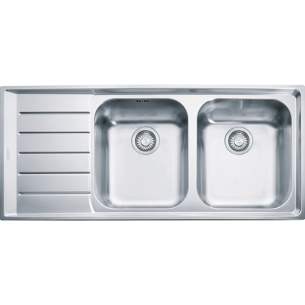 Franke Neptun NEX 621 İnox Tezgah Üstü 2 Gözlü sol Damlalıklı Çelik Evye - 101.0656.172
