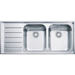 Franke Neptun NEX 621 İnox Tezgah Üstü 2 Gözlü sol Damlalıklı Çelik Evye - 101.0656.172