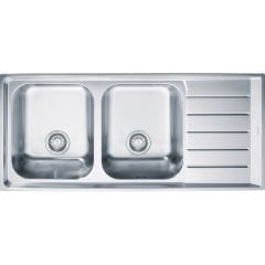 Franke Neptun NEX 621 İnox Tezgah Üstü 2 Gözlü Sağ Damlalıklı Paslanmaz Çelik Evye - 101.0656.173
