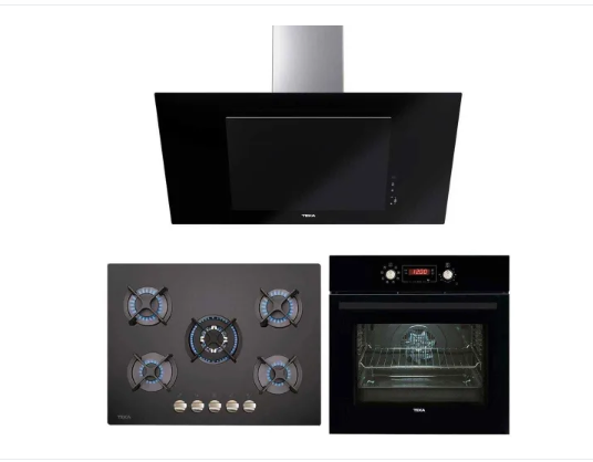 Teka – Chef 10 Siyah Ankastre Set – (Hak 629 Bk Fırın +Gbc 75030 Kbc Bk Ocak + Dvt 98660 Bk Davlumbaz)