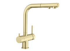 Blanco FONTAS-S II Satin Gold  Sipiralli Arıtma Bağlantılı Batarya - 526694