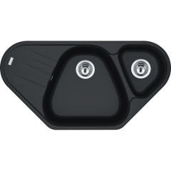 Franke Antea AZG 661-E Granit Nero Tezgah Üstü  Köşe Granit evye - 114.0655.973