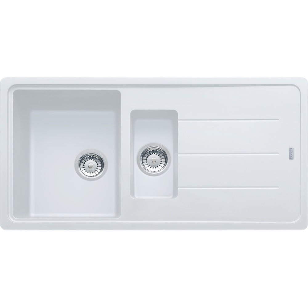 Franke Basis BFG 651 Granit Bianco / Beyaz  Tezgah Üstü 1.5 Gözlü Granit Evye - 114.0655.950