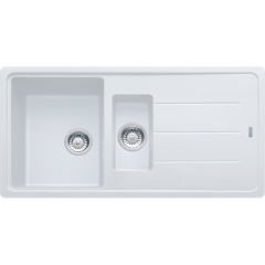 Franke Basis BFG 651 Granit Bianco / Beyaz  Tezgah Üstü 1.5 Gözlü Granit Evye - 114.0655.950