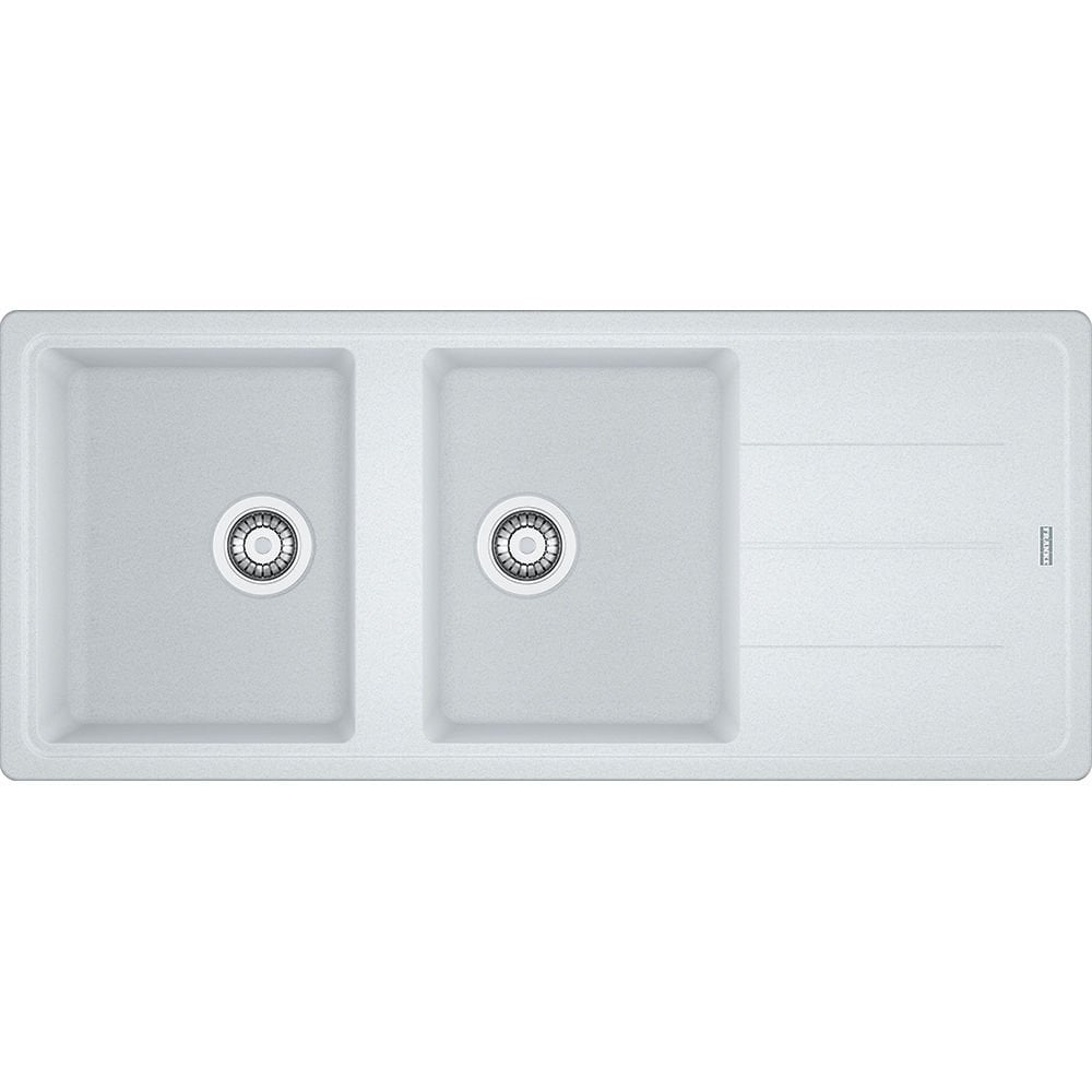 Franke Basis BFG 621 Granit Bianco / Beyaz  Tezgah Üstü  2 Gözlü Granit Evye - 114.0655.990