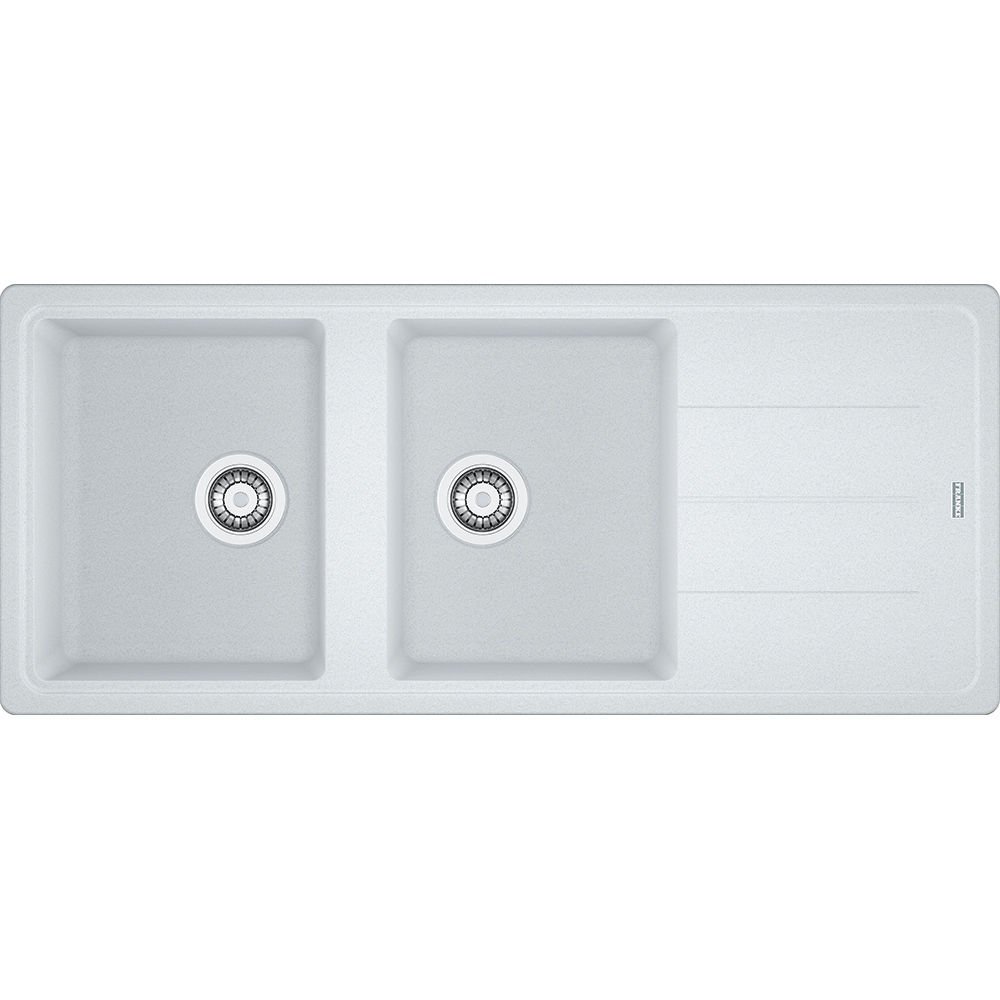 Franke Basis BFG 621 Granit Bianco / Beyaz  Tezgah Üstü  2 Gözlü Granit Evye - 114.0655.990