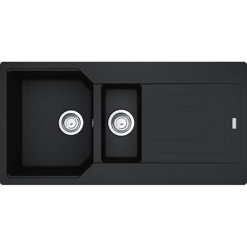 Franke Urban UBG 651-100 Granit Nero / Siyah Tezgaha Sıfır / Üstü 1,5 Gözlü Granit Evye - 114.0688.455