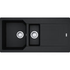 Franke Urban UBG 651-100 Granit Nero / Siyah Tezgaha Sıfır / Üstü 1,5 Gözlü Granit Evye - 114.0688.455