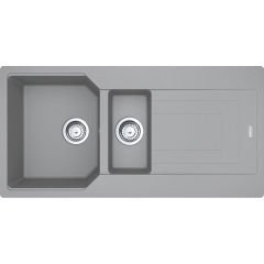Franke Urban UBG 651-100 Fragranite Stone Grey Tezgaha Sıfır / Üstü 1.5 Gözlü Granit Evye - 114.0688.459