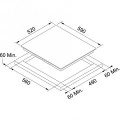 Franke FRSM 604 C T BK Siyah Cam Seramik Elektrikli Anksatre Ocak - 108.0669.349