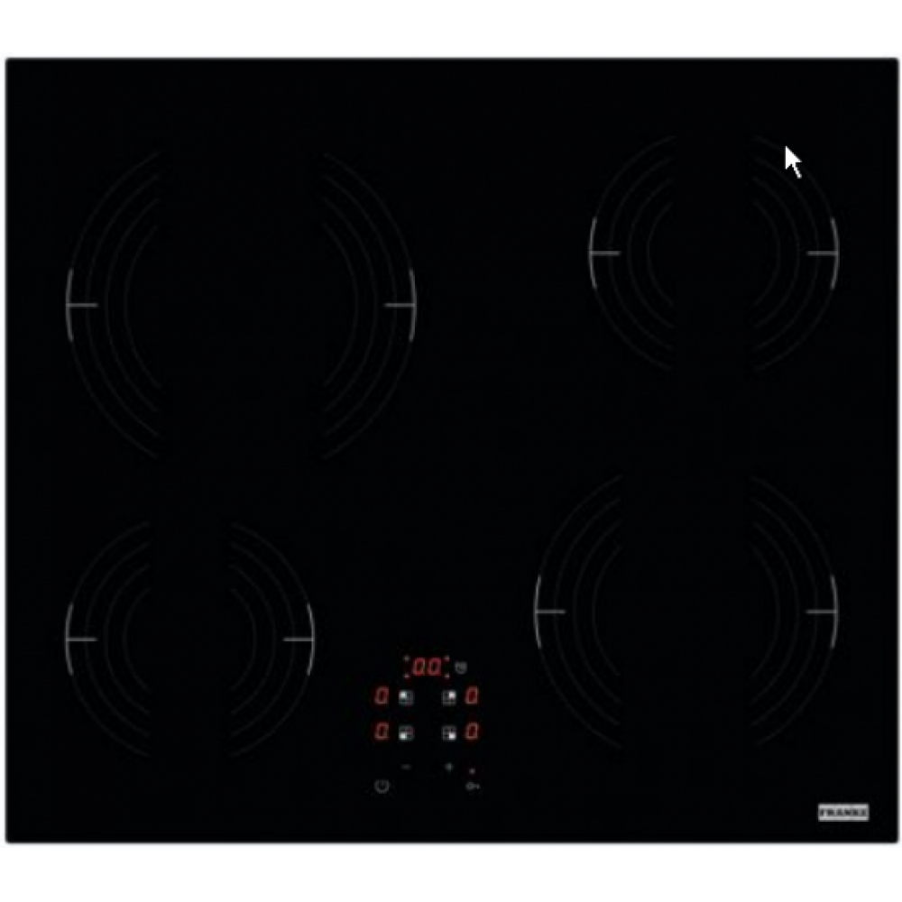 Franke FRSM 604 C T BK Siyah Cam Seramik Elektrikli Anksatre Ocak - 108.0669.349