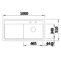 Nuevo CREA XL 6 S Tezgah Üstü Seramik Eviye 424166