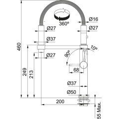 Franke Pescara Semi-Pro 360 Krom Spiralli Armatur - 115.0393.976