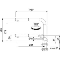 Franke Active Window Spiralli Krom Pencere Önü Eğilebilen Armatür - 115.0486.978