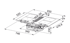 Franke FMY 8391 R HI  Davlumbaz  Entegreli Ocak - 340.0705.335
