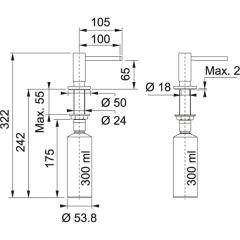 Franke Sıvı sabunluk Sıvı sabunluk Matt White - 119.0547.905