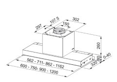 Franke FMY DRIP-FREE 90 KL Stainless Steel/ Black Glass Davlumbaz -305.0705.340