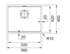 Franke Kubus 2 KNG 110-52 Mat Siyah Granit Evye 125.0718.450