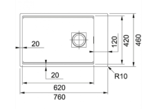 Franke Kubus 2 KNG 110-62 Slate Grey Evye 125.0714.194