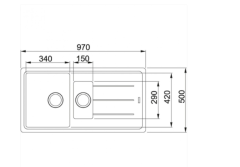 Franke Basis BFG 651-97 Slate Grey Granit Evye - 114.0729.071