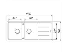 Franke Basis BFG 621-116 Slate Grey Granit Evye - 114.0714.176