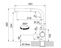 Franke Lina Spiralli Krom Armatür - 115.0712.420