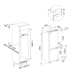 Franke FCB 360 TNF NE E NoFrost Ankastre Buzdolabı - 118.0656.684