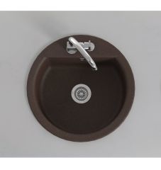 Marmorin Tanat 500 Granit Evye 1 Gözlü Damlalıksız Tezgah Üstü Yuvarlar Siyah