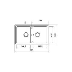 Teka STONE 90 B-TG Çift Hazneli Tegranite Tezgah üstü Granit Topasbeige Eviye	- 115260004